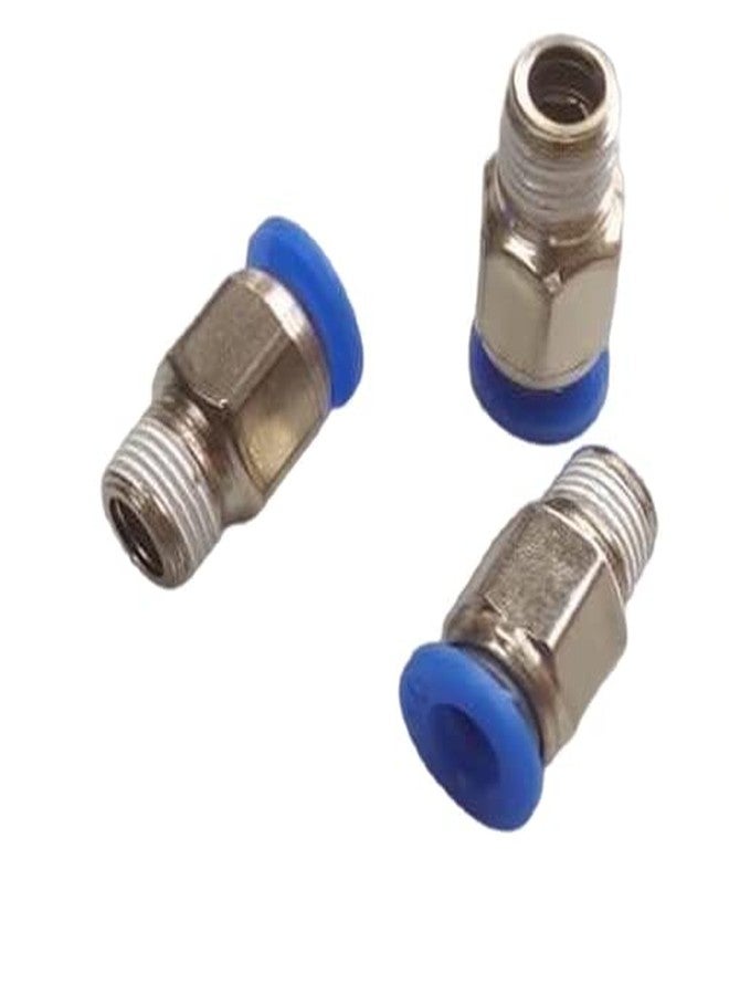 DLEIN Pneumatic Push Type Male Connector Push in Joint Pneumatic Connector Quick Fittings Size: 1/8" X 06 MM OD Quick Air Fittings Size: 1/8" X 06 MM OD (Pack of 3) - Image 4